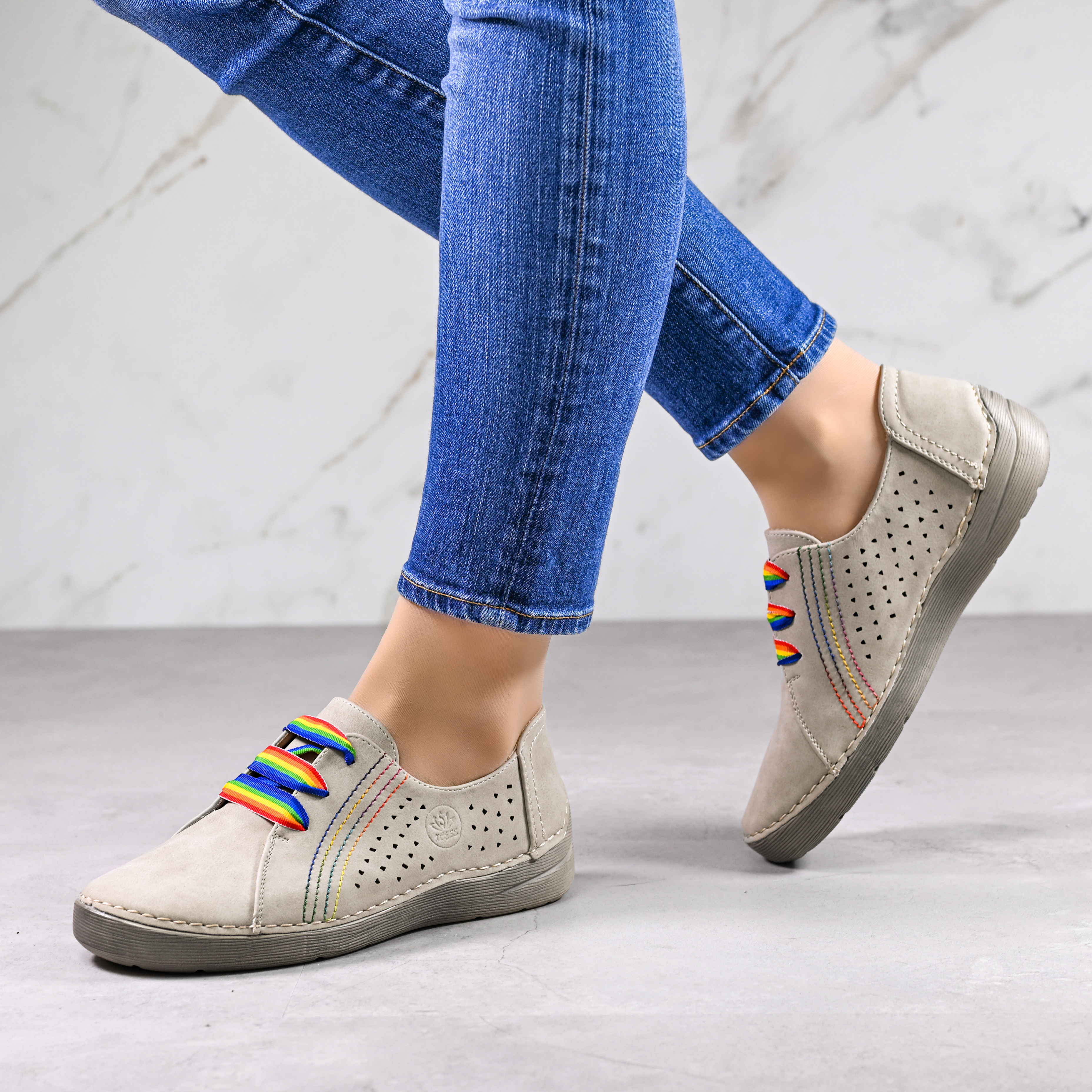 Γυναικεία casual παπούτσια A18151-3 Beige